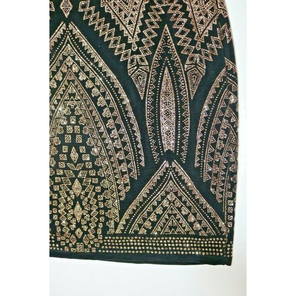 Jump Womens Dress Juniors Black Gold Glitter Party - Picture 7 of 12